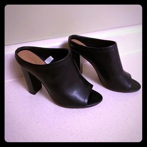 Black Mossimo Open Toe Mule Heels
